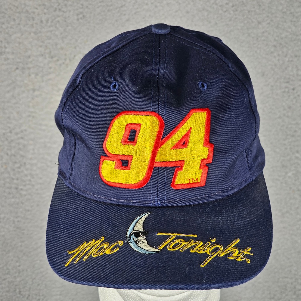 Vintage Kudzu Bill Elliott Mac Tonight NASCAR Hat 94 Navy Blue Snapback USA Made